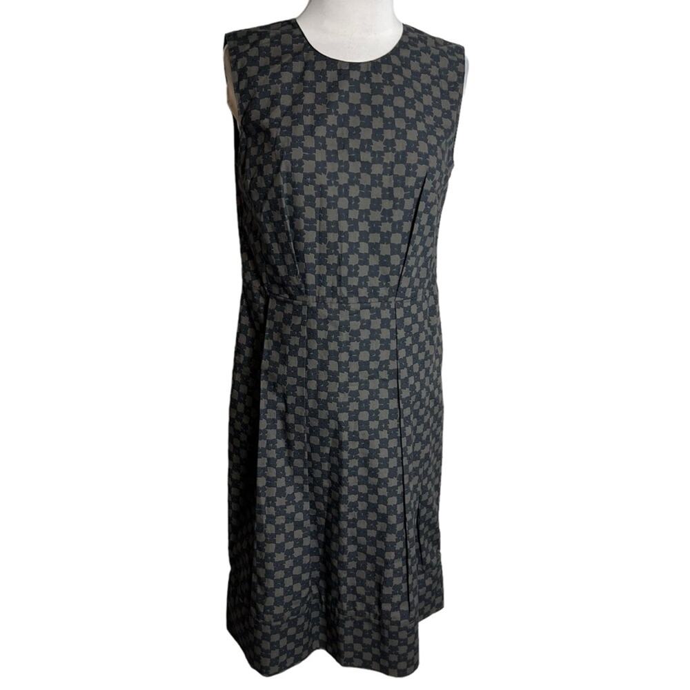 Marni printed poplin sheath dress with pocket Sz 42